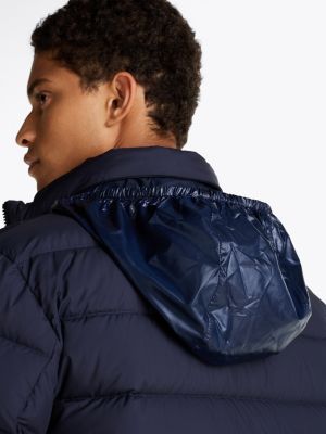 blue lightweight down puffer jacket for men tommy jeans