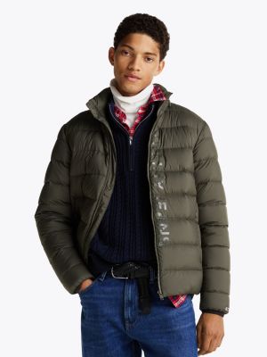 black leichtgewichtige daunen-puffer-jacke für herren - tommy jeans