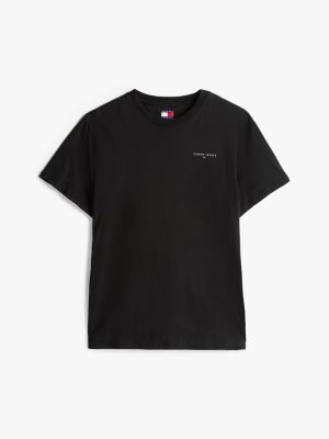 t-shirt ajusté à logo bleu pour hommes tommy jeans