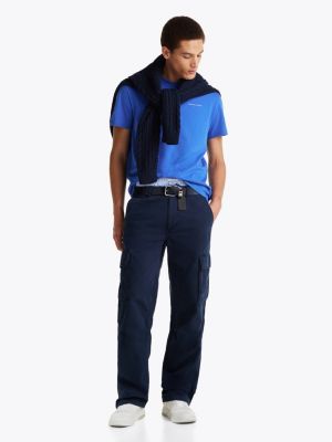 blue logo slim t-shirt for men tommy jeans