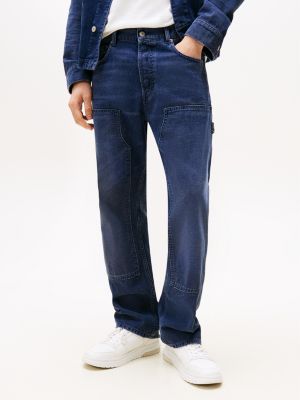 blue otis regular straight leg carpenter jeans for men tommy jeans