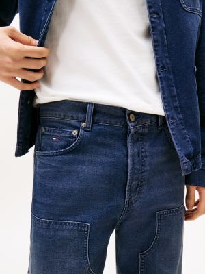 blue otis regular straight leg carpenter jeans for men tommy jeans