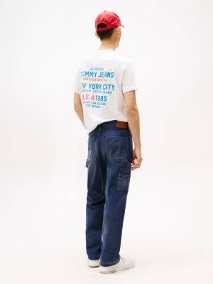 blue otis regular straight leg carpenter jeans for men tommy jeans