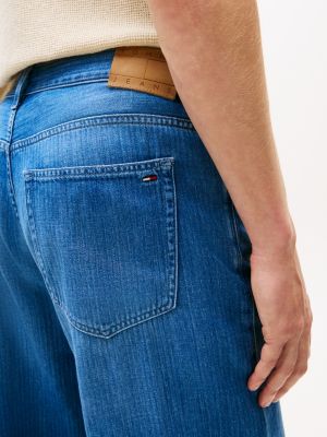 blue jaimie loose straight leg jeans for men tommy jeans