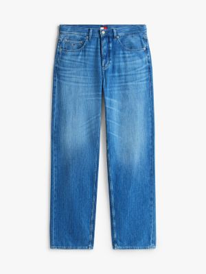 blue jaimie loose straight leg jeans for men tommy jeans