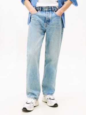 blue otis signature regular straight leg jeans for men tommy jeans