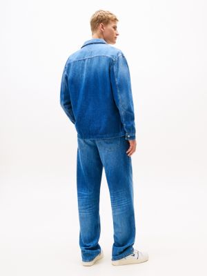 chaqueta vaquera amplia funcional azul de hombres tommy jeans
