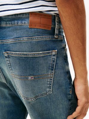 denim ryan slim straight leg jeans mit fade-effekt für herren - tommy jeans