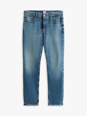 denim ryan slim straight leg jeans mit fade-effekt für herren - tommy jeans