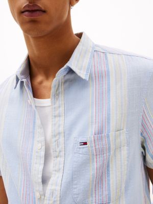 chemise coupe standard texturée plusieurs couleurs pour hommes tommy jeans