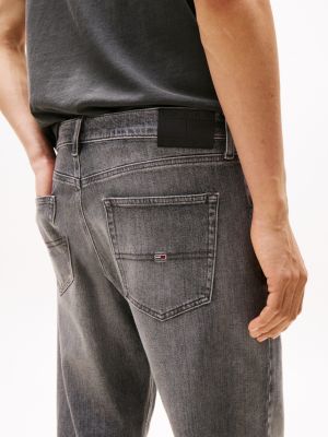 jean droit otis délavé gris pour hommes tommy jeans