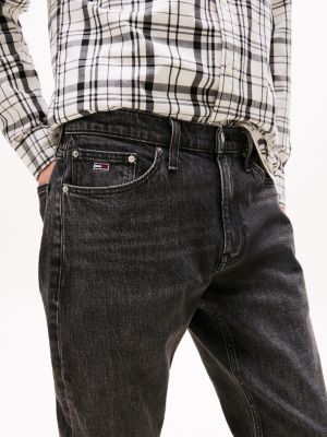 denim ryan slim straight jeans met fading voor heren - tommy jeans