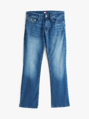 blauw ryan faded bootcut jeans voor heren - tommy jeans