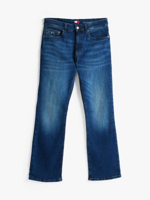 blue ryan whiskered bootcut jeans for men tommy jeans