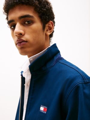 veste zippée à logo bleu pour hommes tommy jeans