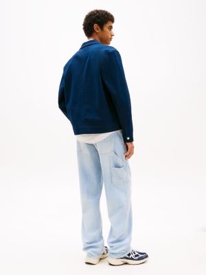 veste zippée à logo bleu pour hommes tommy jeans