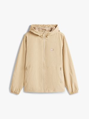 blue water repellent relaxed chicago windbreaker for men tommy jeans