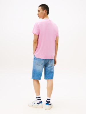 black stack logo slim t-shirt for men tommy jeans