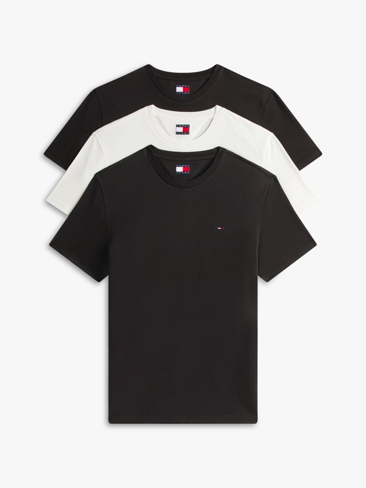 3-Pack Tommy Flag Extra Slim T-Shirts — Multi