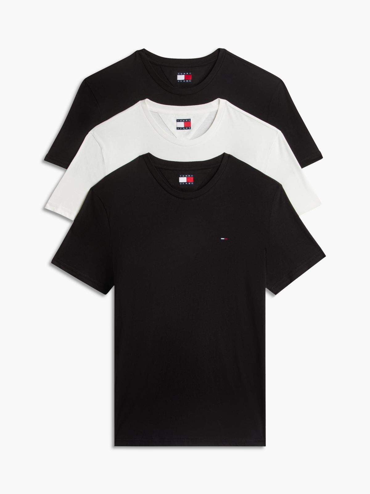 3-Pack Tommy Flag Extra Slim T-Shirts — Multi