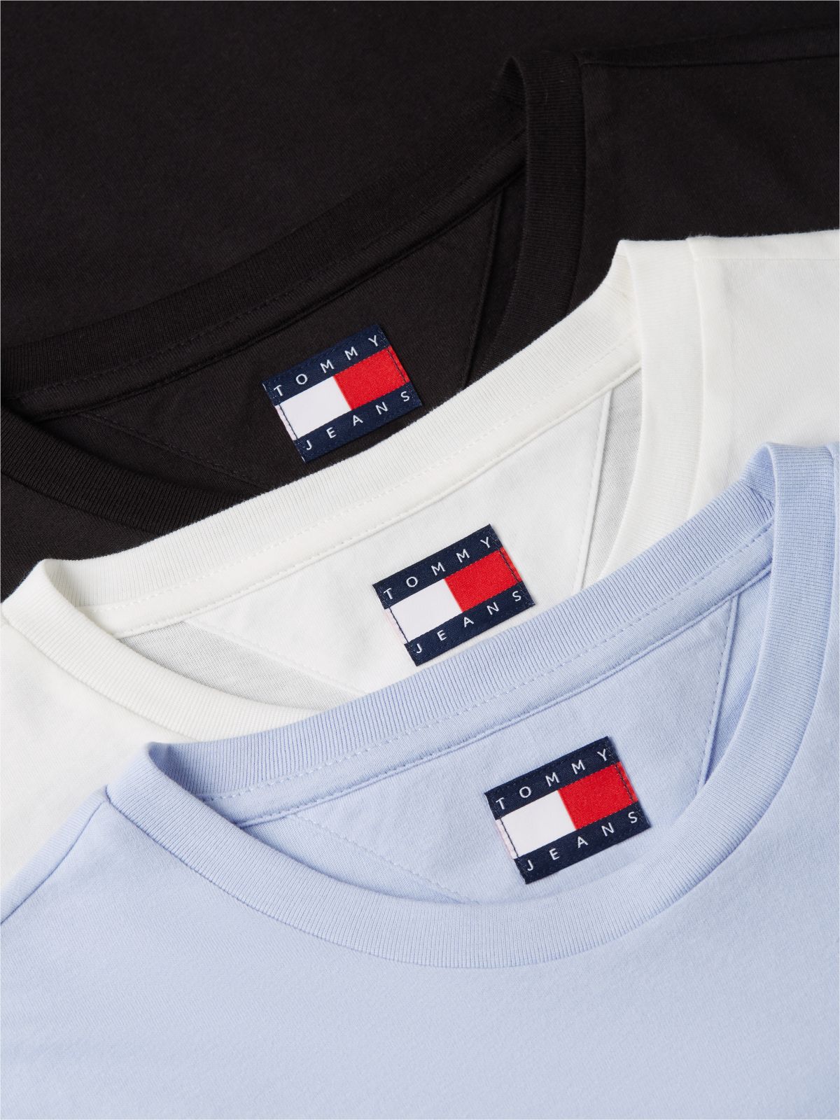 3-Pack Tommy Flag Extra Slim T-Shirts — Multi