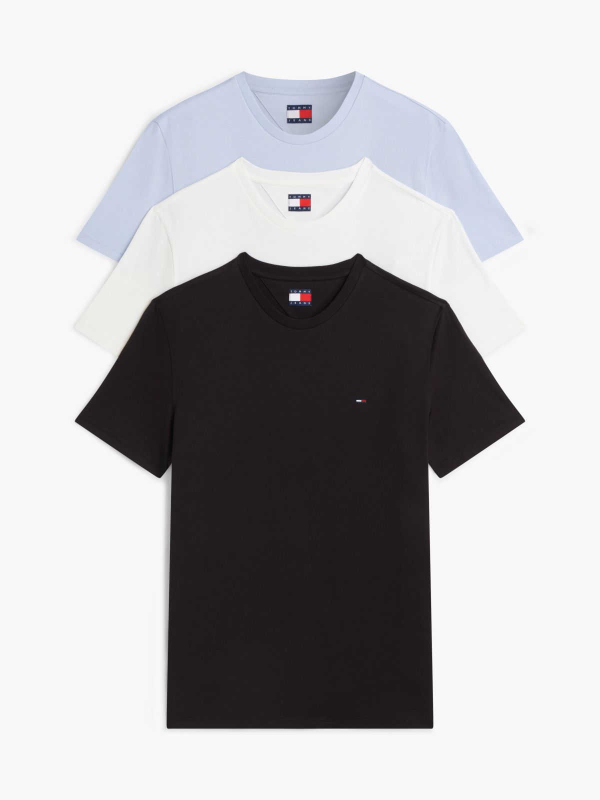 3-Pack Tommy Flag Extra Slim T-Shirts — Multi