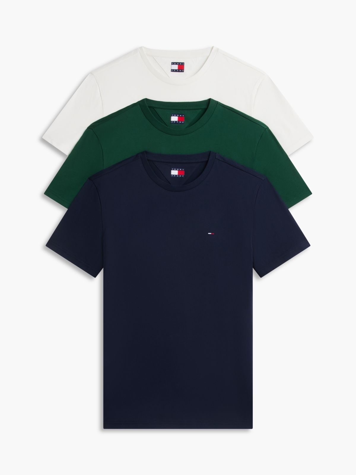 3-Pack Tommy Flag Extra Slim T-Shirts — Multi