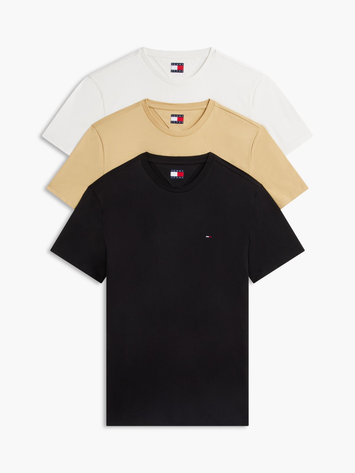 3-Pack Tommy Flag Extra Slim T-Shirts — Multi