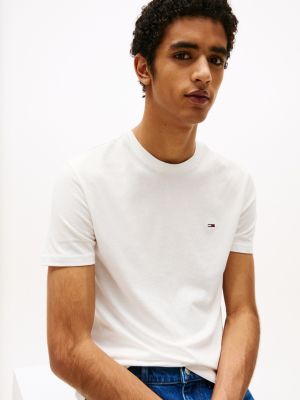 lot de 3 t-shirts extra slim à drapeau plusieurs couleurs pour hommes tommy jeans