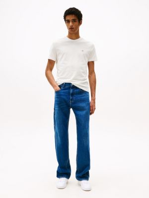 lot de 3 t-shirts extra slim à drapeau plusieurs couleurs pour hommes tommy jeans