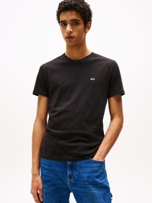 lot de 3 t-shirts extra slim à drapeau plusieurs couleurs pour hommes tommy jeans