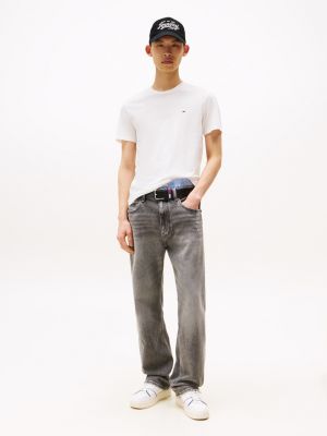 multi 3-pack flag embroidery extra slim t-shirts for men tommy jeans