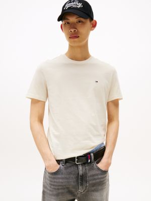 multi 3-pack flag embroidery extra slim t-shirts for men tommy jeans