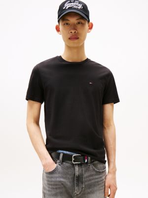 multi 3-pack flag embroidery extra slim t-shirts for men tommy jeans