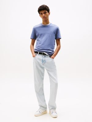multi 3-pack flag embroidery extra slim t-shirts for men tommy jeans