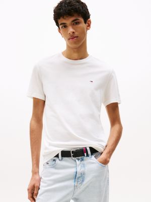 multi 3-pack flag embroidery extra slim t-shirts for men tommy jeans