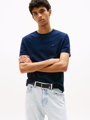 multi 3-pack flag embroidery extra slim t-shirts for men tommy jeans