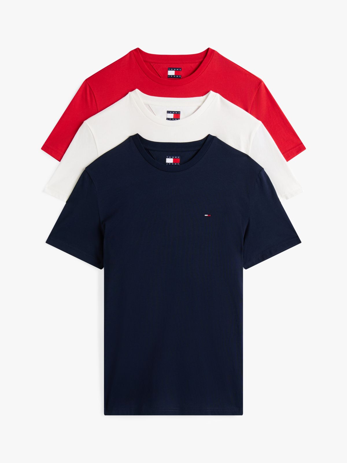 3-Pack Tommy Flag Extra Slim T-Shirts — Multi