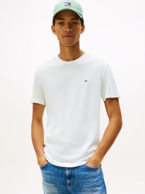 multi 3-pack tommy flag extra slim t-shirts for men tommy jeans