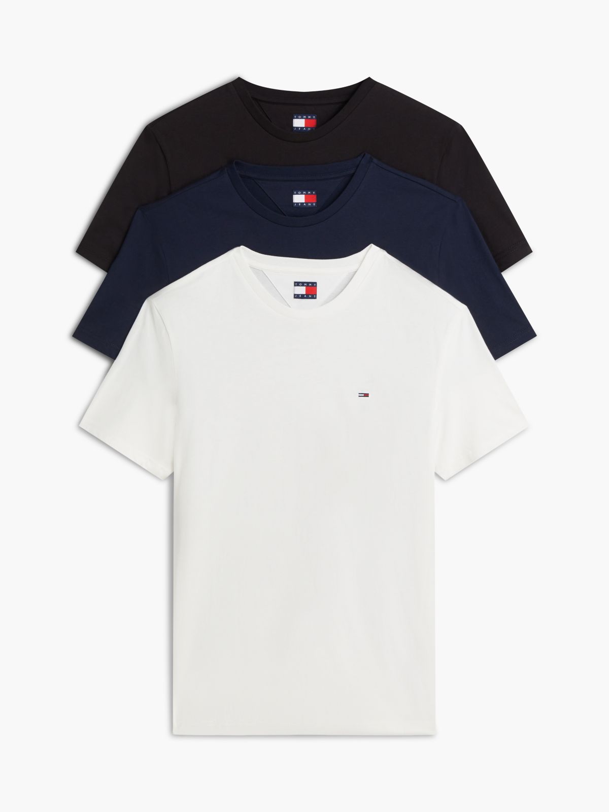 3-Pack Tommy Flag Extra Slim T-Shirts — Multi