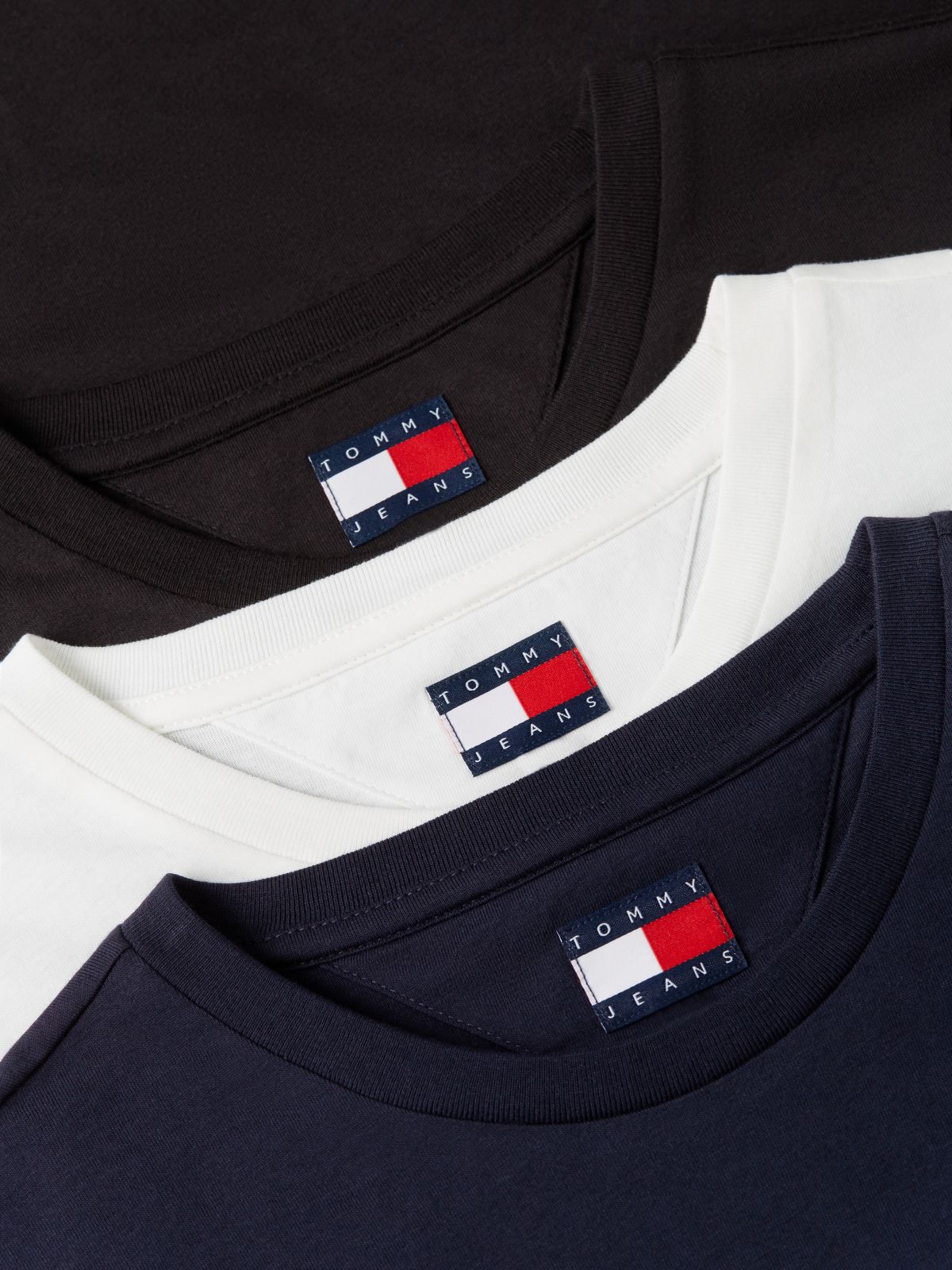 3-Pack Tommy Flag Extra Slim T-Shirts — Multi