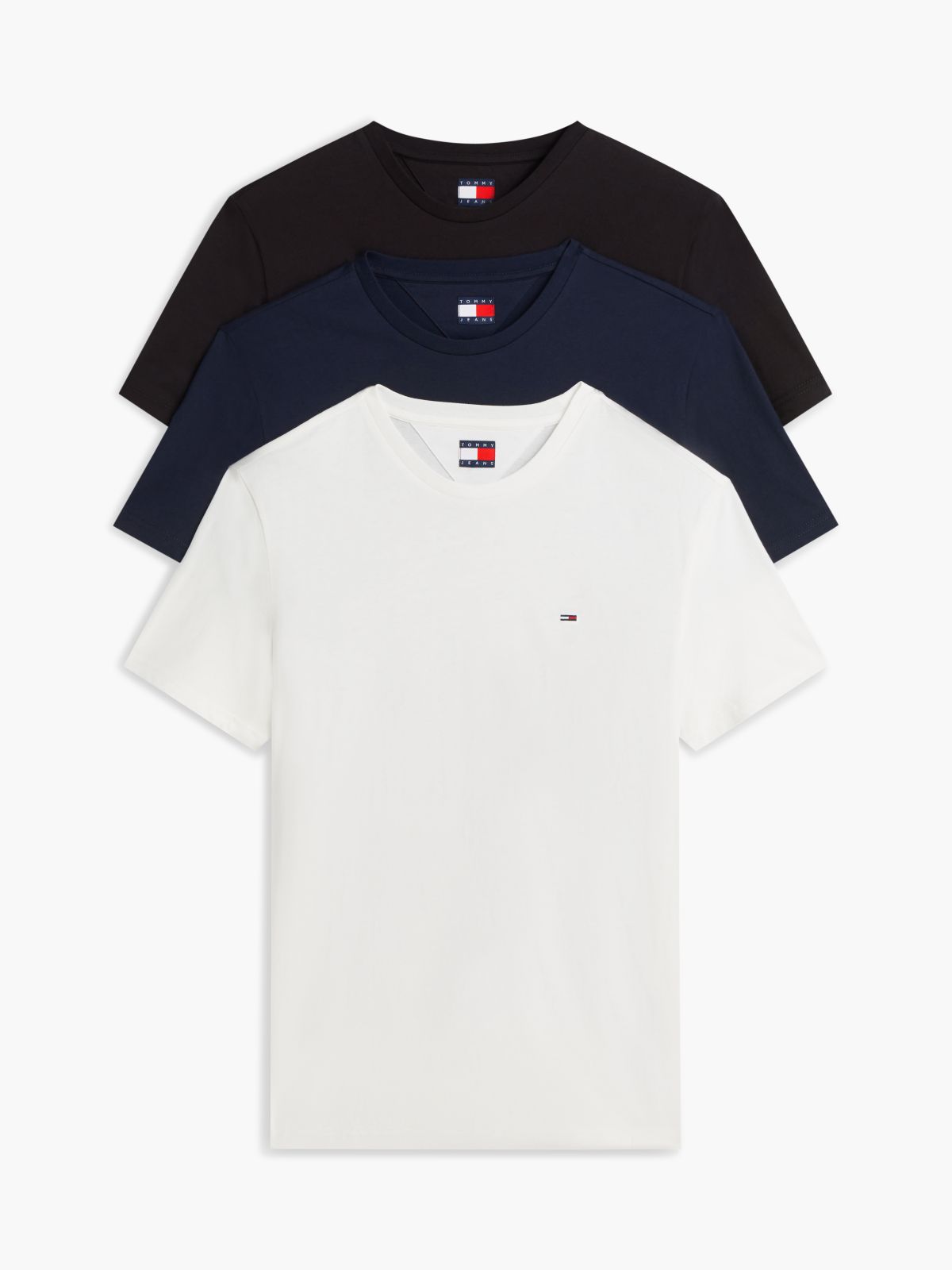 3-Pack Tommy Flag Extra Slim T-Shirts — Multi