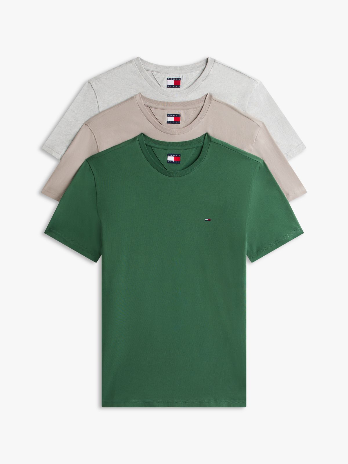 3-Pack Tommy Flag Extra Slim T-Shirts — Multi