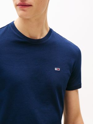 multi 3-pack flag patch extra slim t-shirts for men tommy jeans