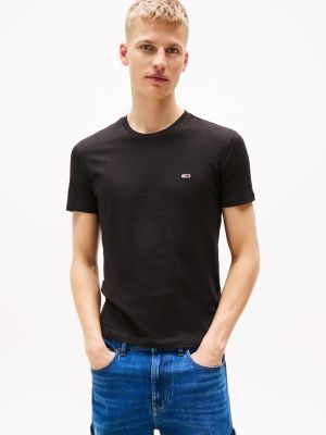 lot de 3 t-shirts extra slim à drapeau plusieurs couleurs pour hommes tommy jeans