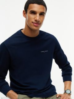 Linear Logo Slim Long Sleeve T-Shirt — Blue 3