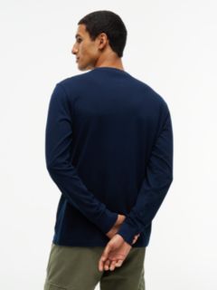 Linear Logo Slim Long Sleeve T-Shirt — Blue 4
