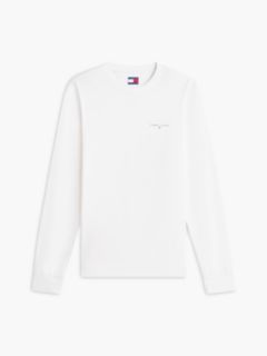 Linear Logo Slim Long Sleeve T-Shirt — White 6