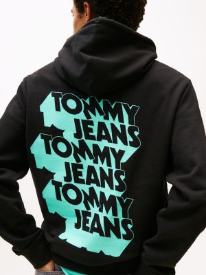 black stack logo back graphic hoody for men tommy jeans