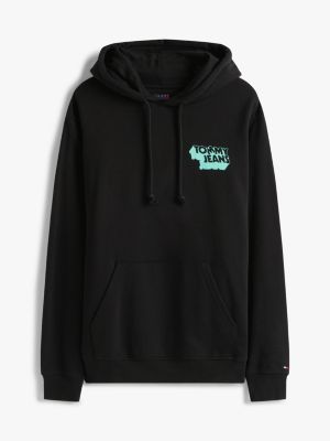 black stack logo back graphic hoody for men tommy jeans
